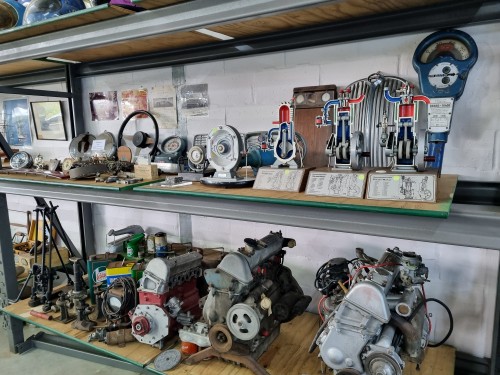 Stationary engines, motor racing pictures above